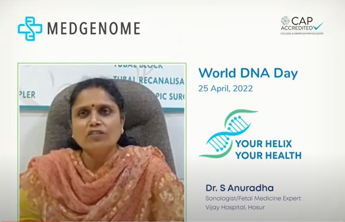 Dr. S. Anuradha, speaking about importance of Genetic testing on the World DNA Day.