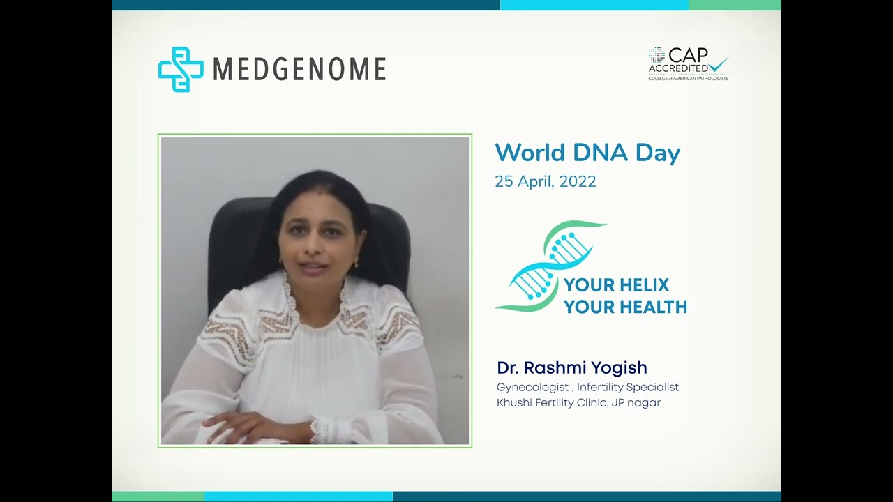 Dr. Rashmi Yogish, speaking about importance of Genetic testing on the World DNA Day