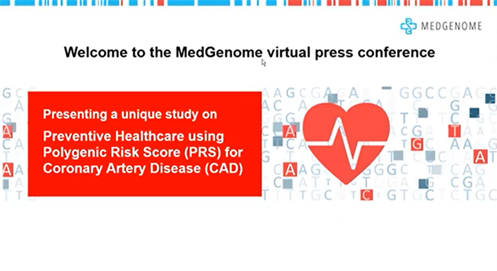 Virtual press conference announcing breakthrough study results in early detection of CAD in young