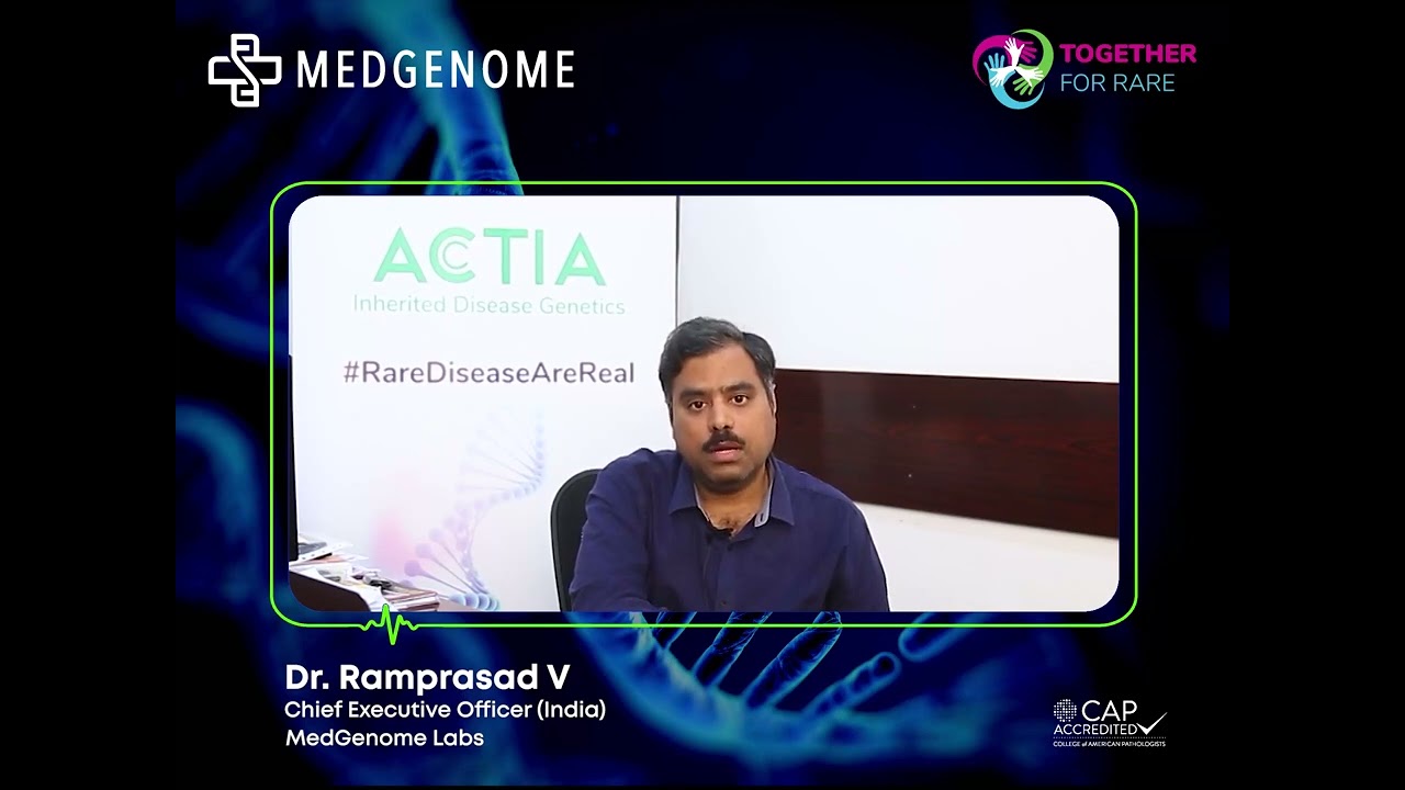 Dr Ramprasad V, CEO (India), MedGenome Labs sharing his message on Rare Disease Day